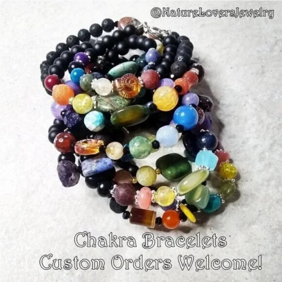 Chakra Bracelet w. Semi-Precious Stones! Meditation Reiki Yoga Energy Chi Flow - Picture 8 of 9